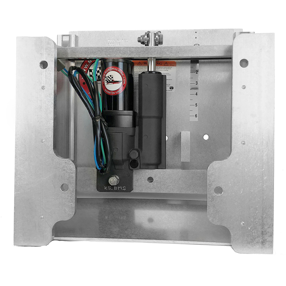 Bob's Machine 10" Setback Action Series Hydraulic Jack Plate - Silver 2