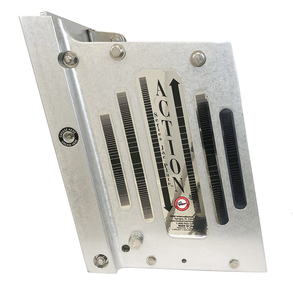 Bob's Machine 10" Setback Action Series Hydraulic Jack Plate - Silver 3
