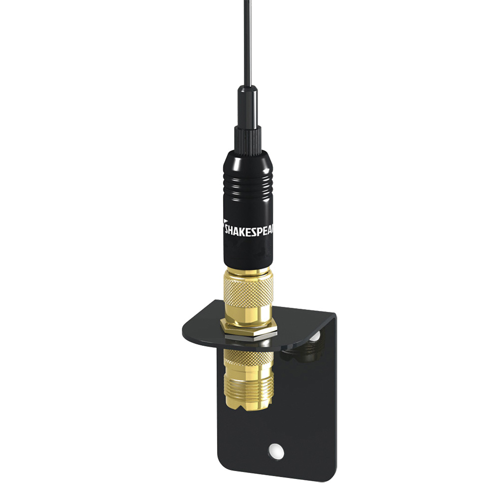 Shakespeare VHF 15in 5216 SS Black Whip Antenna - Bracket Included 2