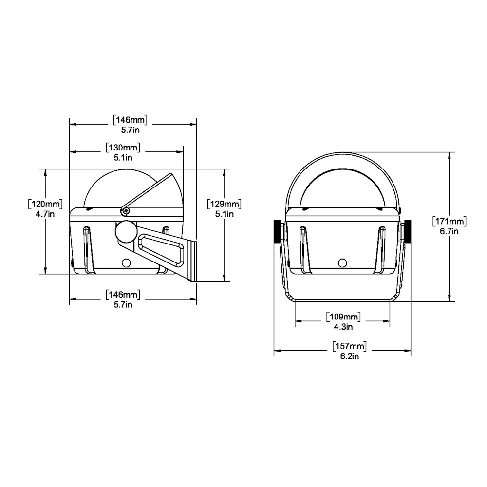 Ritchie HB-740 Helmsman Compass - Bracket Mount - Black 2