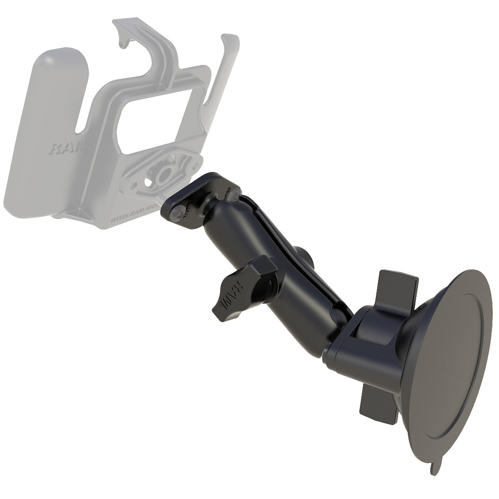 RAM Mount Base Suction Mount Twist Lock - Requires RAM Cradle 2
