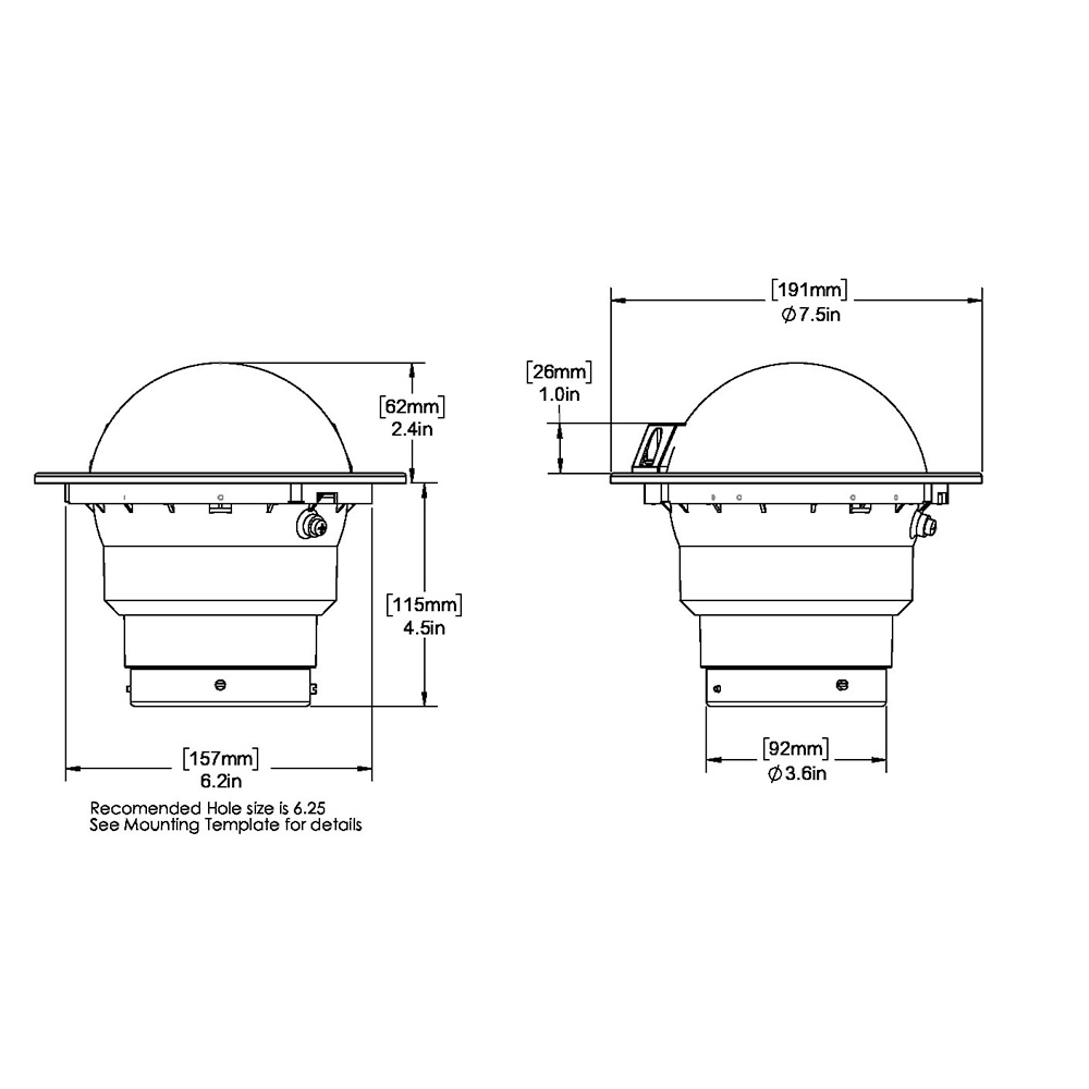 Ritchie FB-500 Globemaster Compass - Flush Mount - Black - 12V - 5 Degree Card 2