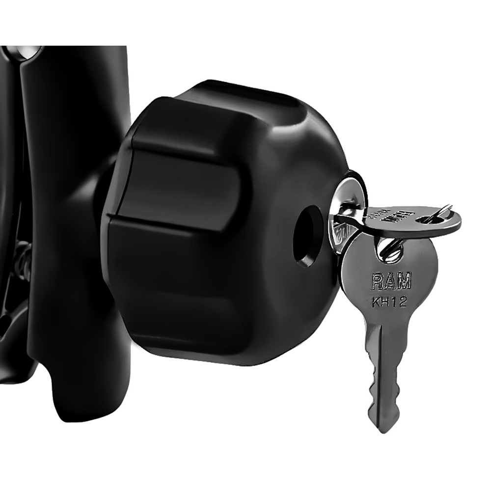 RAM Mount Knob w/Keyed Lock & 1/4" - 20 Brass Hole 2