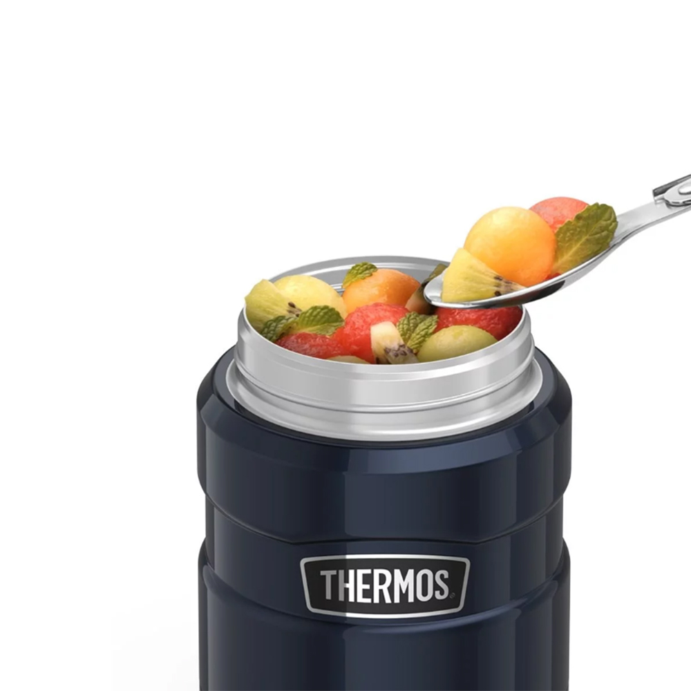 Thermos Stainless King 16 Oz. Food Jar in Stainless Steel and Midnight Blue