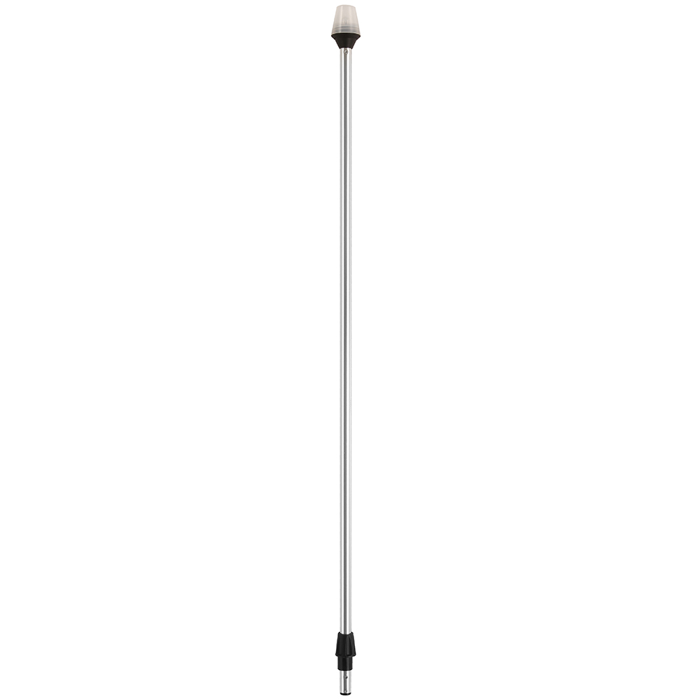Attwood Frosted Globe All-Around Pole Light w/2-Pin Locking Collar Pole - 12V - 42&quot;