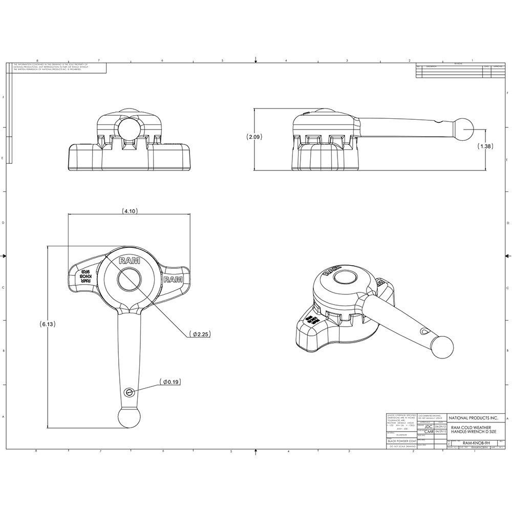 RAM Mount Handle Wrench f/"D" Size Ball Arms & Mounts 2