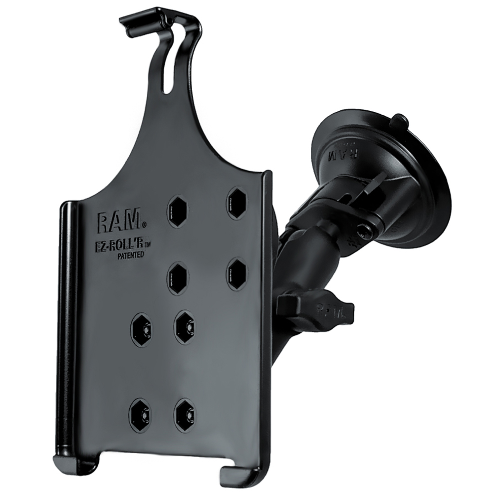 RAM Mount Suction Cup Mount w/Apple iPad mini EZ-ROLL'R Cradle 3