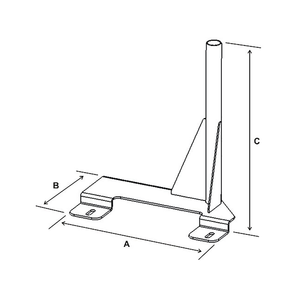 RAM Mount No-Drill Laptop Base f/Ford Econoline Van (1995-2015) 2