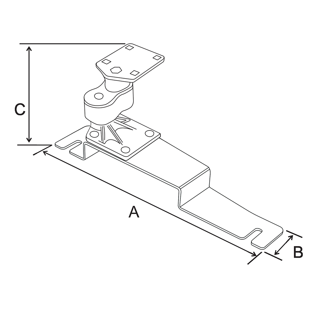 RAM Mount No-Drill Vehicle Base f/Ford Police Interceptor Sedan (2013), Ford Taurus (2013) 2