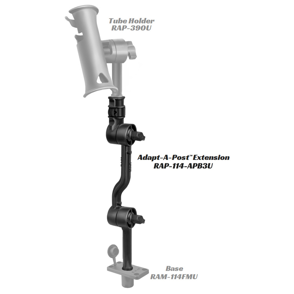 RAM Mount Adjustable Adapt-a-Post 16" Extension Arm 2