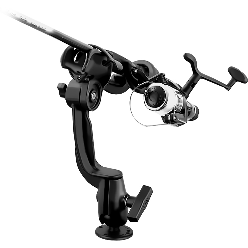 RAM Mount RAM-ROD 2000 Fishing Rod Holder w/RAM-ROD Revolution Ratchet/Socket System & Round Flat Surface Base 3