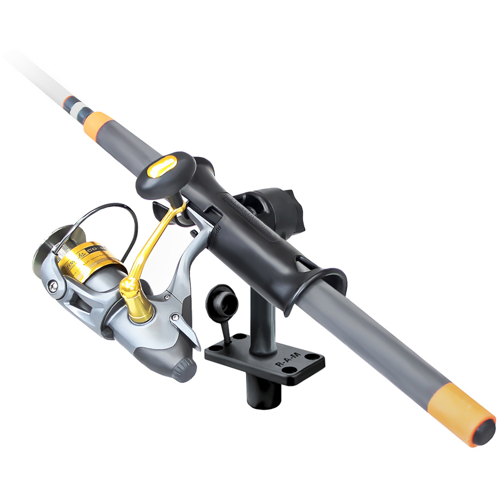 RAM Mount RAM Tube Jr. Fishing Rod Holder w/Standard 6" Length Post Spline & Flush Mounting Base 2