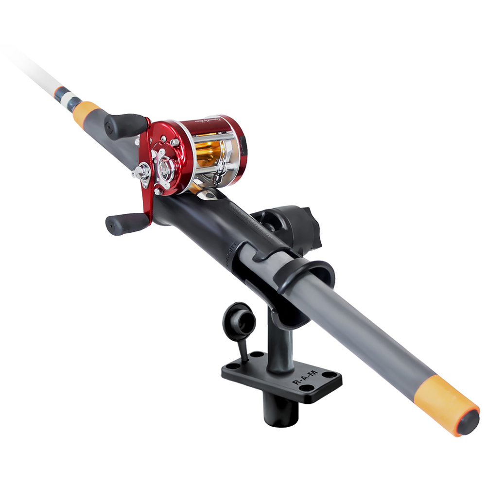 RAM Mount RAM Tube Jr. Fishing Rod Holder w/Standard 6" Length Post Spline & Flush Mounting Base 3