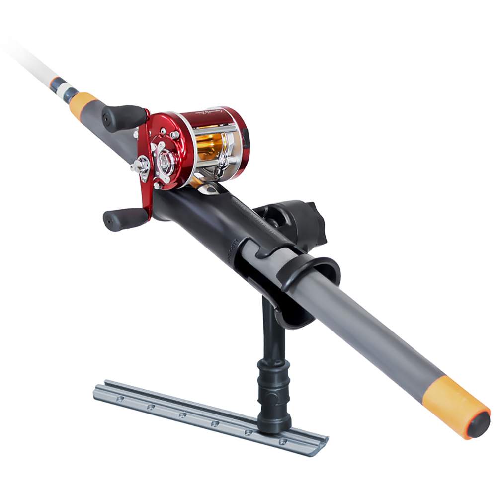 RAM Mount Ram Tube Jr. Rod Holder w/ 6" Post & Adapt-A-Post Track Mounting Base 3