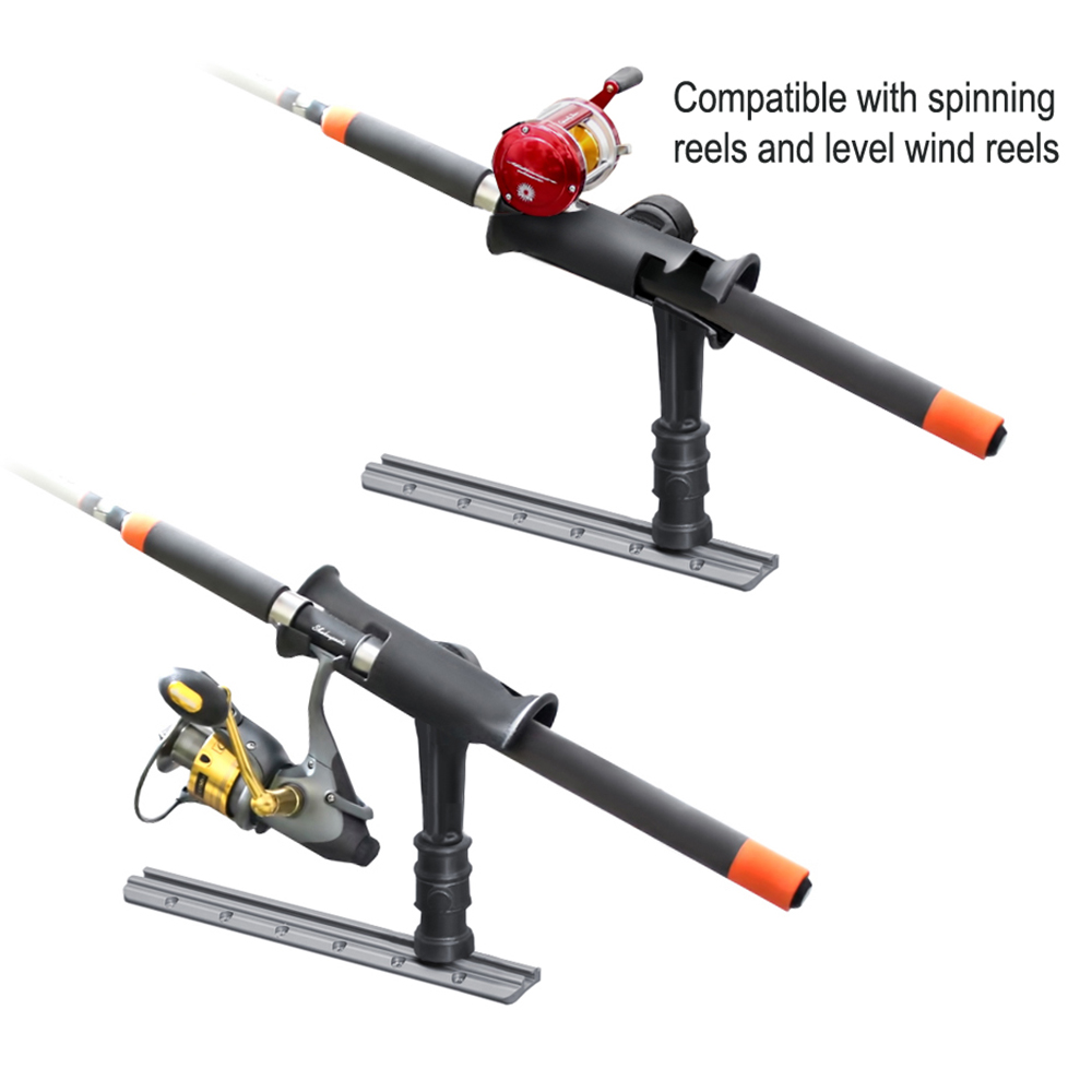 RAM Mount RAM Tube Jr. Rod Holder w/ 4" Post & Adapt-A-Post Track Mounting Base 2