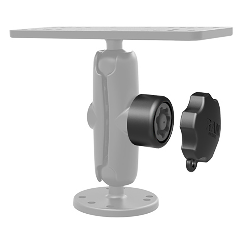 RAM Mount Mixed Combination Pin-Lock Security Knob & Key Knob f/1" Diameter B Size Arms 2