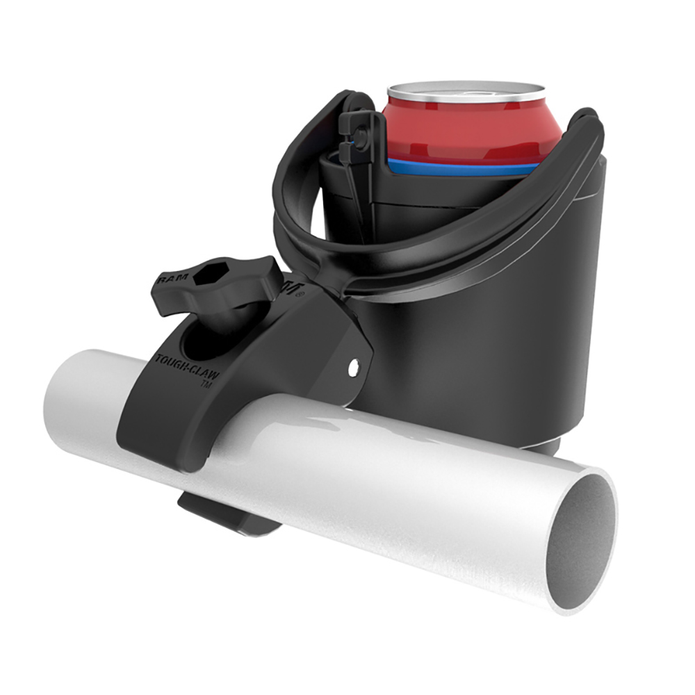 RAM Mount Tough-Claw Mount w/Self-Leveling Cup Holder 2