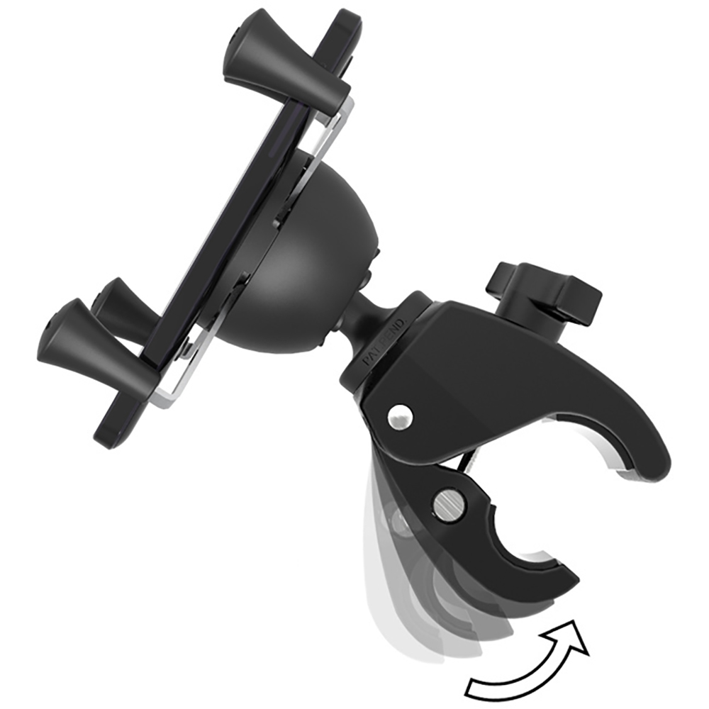 RAM Mount Tough-Claw Mount w/Universal X-Grip Phone Holder 3