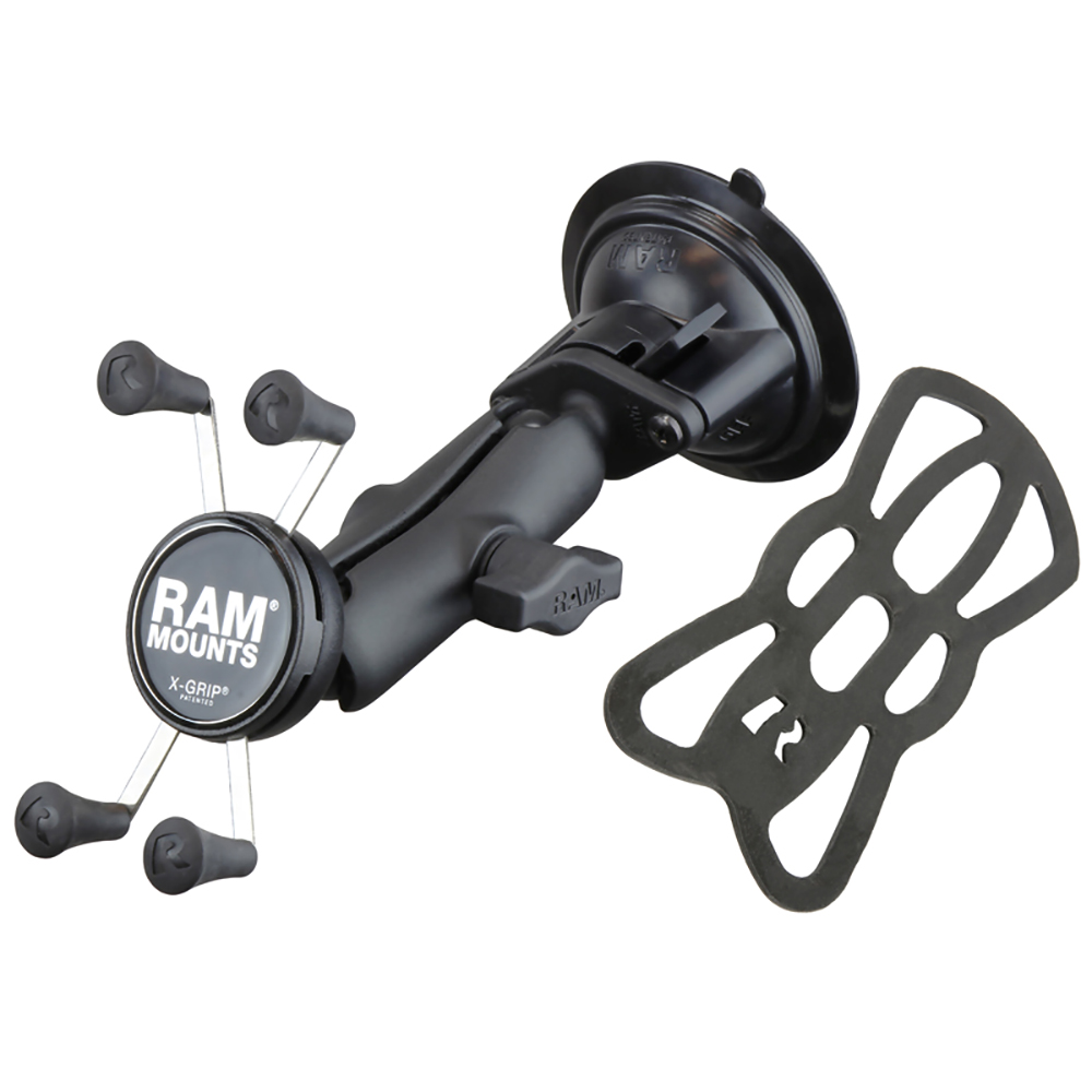 RAM Mount Twist Lock Suction Cup Mount w/Universal X-Grip Cell Phone Holder 2
