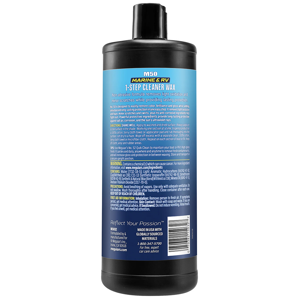 Meguiar's #50 Boat/RV Cleaner Wax - Liquid 32oz 2