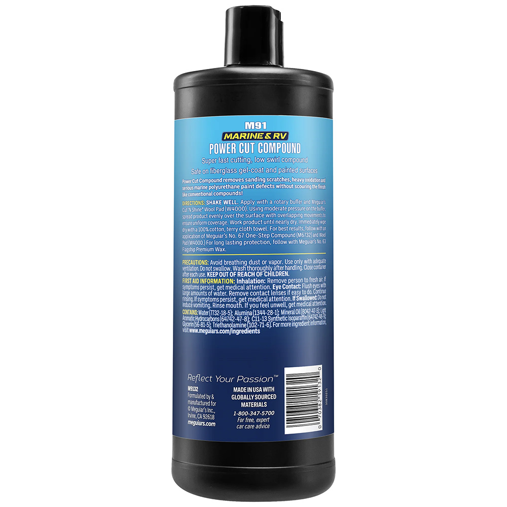 Meguiar's #91 Marine/RV Pro Grade Power Cut Compound - 32oz 2