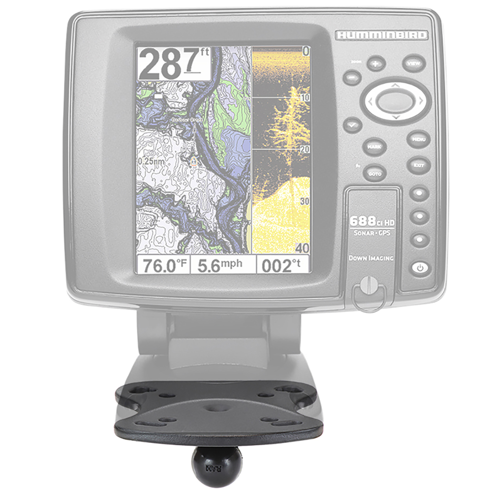 RAM Mount 1" Ball Marine Electronic Base f/Humminbird & Lowrance 2