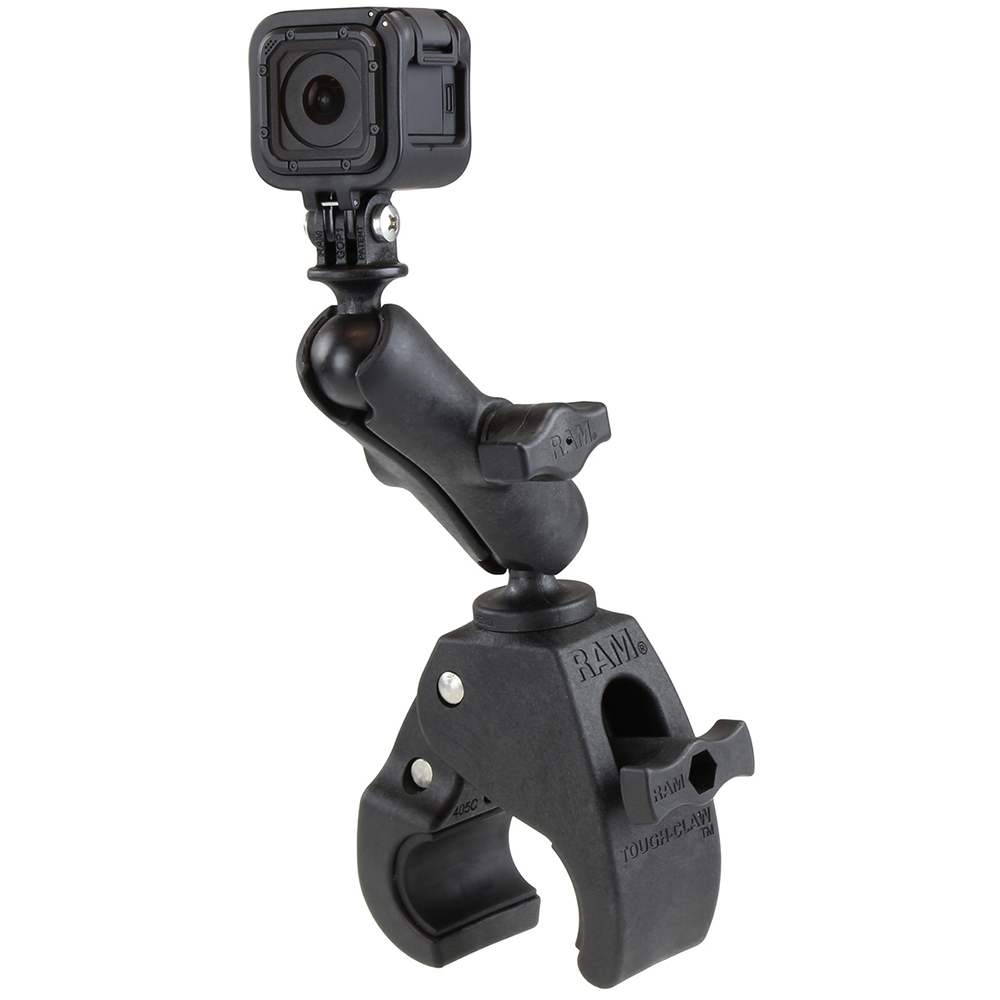 RAM Mount Medium Tough-Claw Mount w/Custom GoPro&reg; Hero Adapter 2