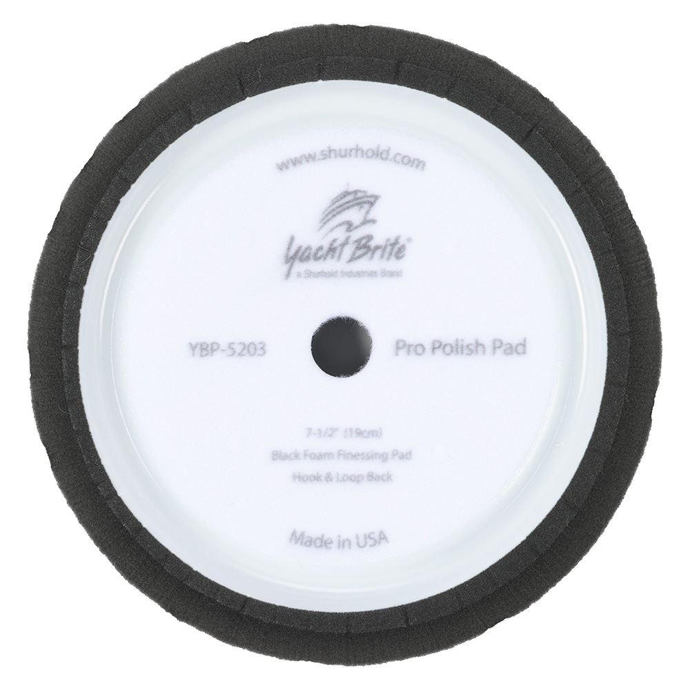 Shurhold Pro Polish Black Foam Pad - 7.5" f/Pro Rotary Polisher 2