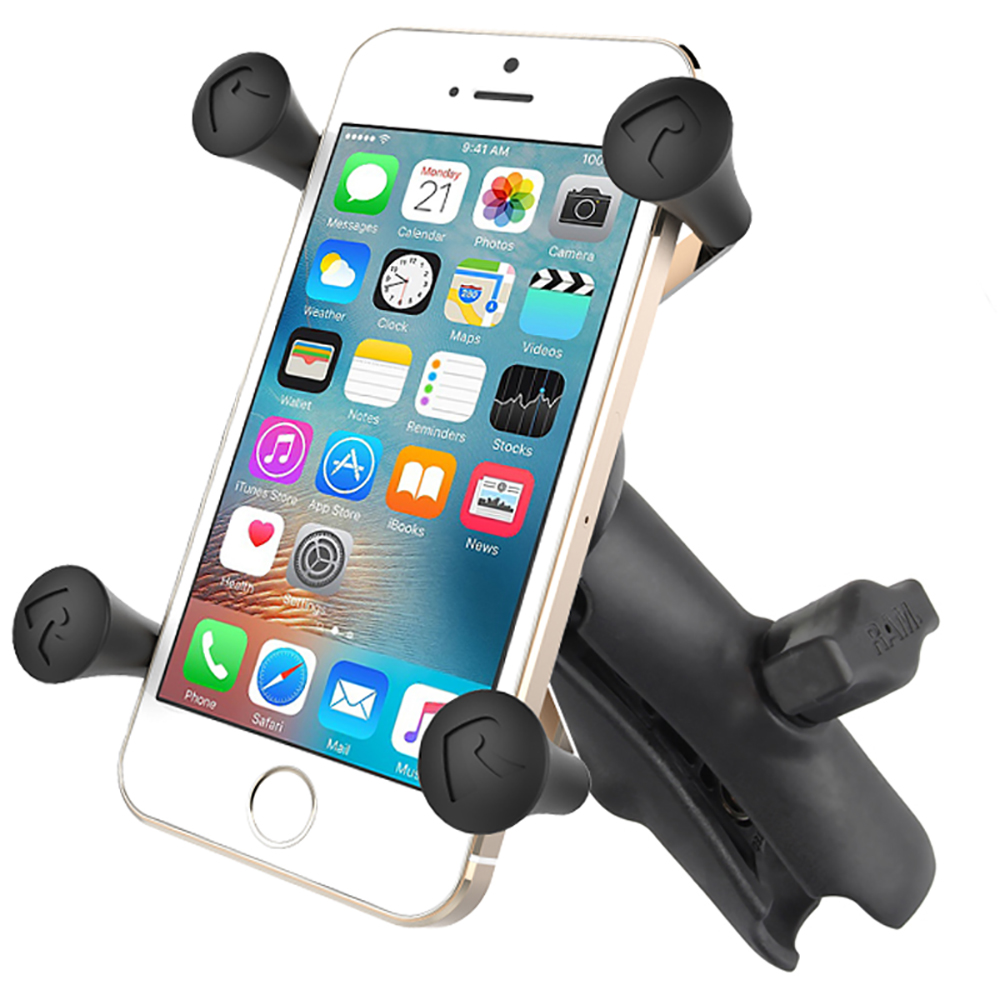 RAM Mount Universal X-Grip&reg; Cell Phone Cradle w/Double Socket Arm 2