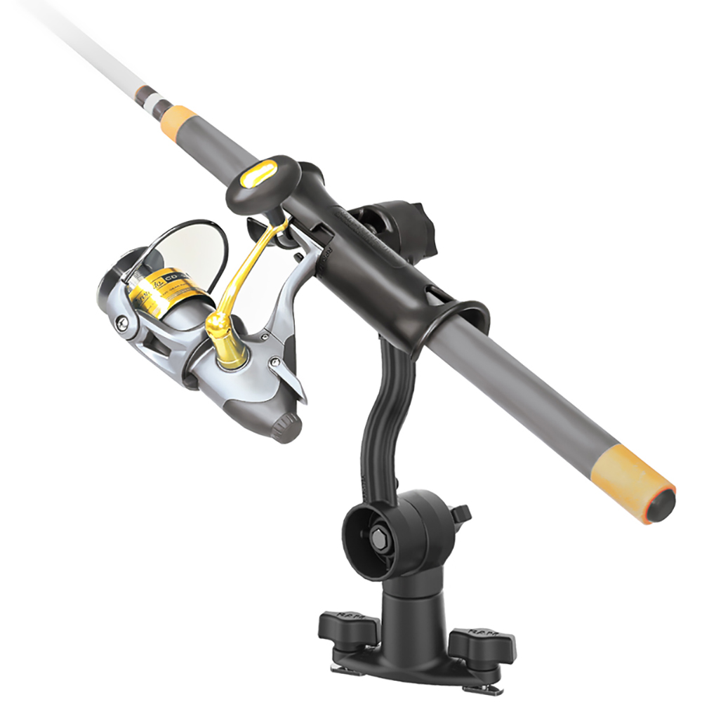 RAM Mount RAM Tube Jr.&trade; Rod Holder with Spline Post, Extension Arm and Track Base 2