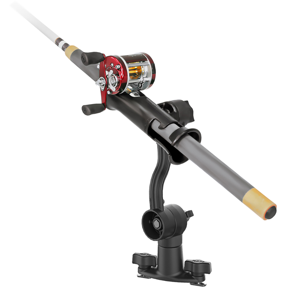 RAM Mount RAM Tube Jr.&trade; Rod Holder with Spline Post, Extension Arm and Track Base 3