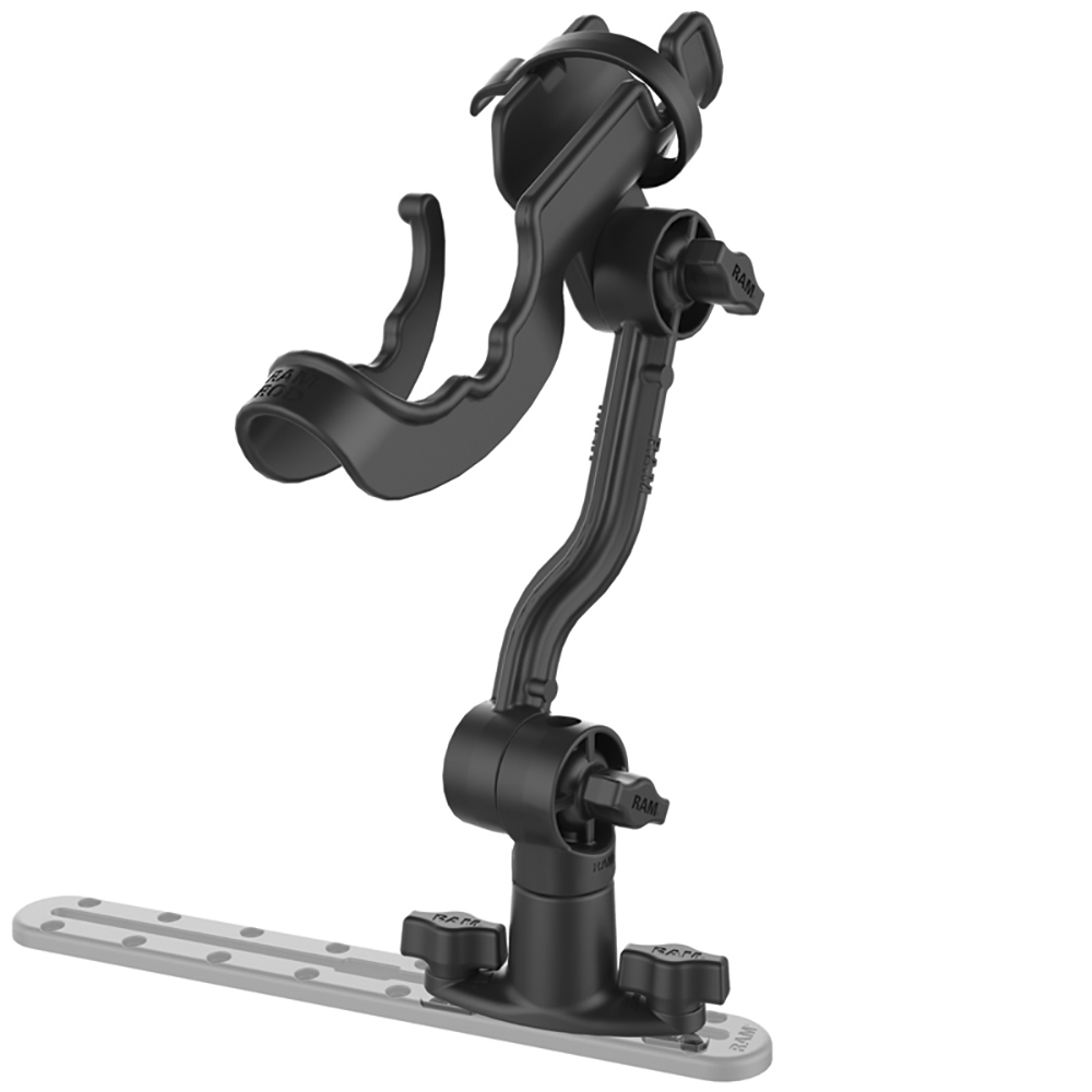 RAM Mount RAM-ROD&trade; Rod Holder with Spline Post, Extension Arm and Track Base 2