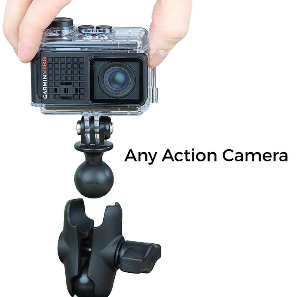 RAM Mount RAM 1" Ball Adapter for GoPro&reg; Bases with Short Arm and Action Camera Adapter 4