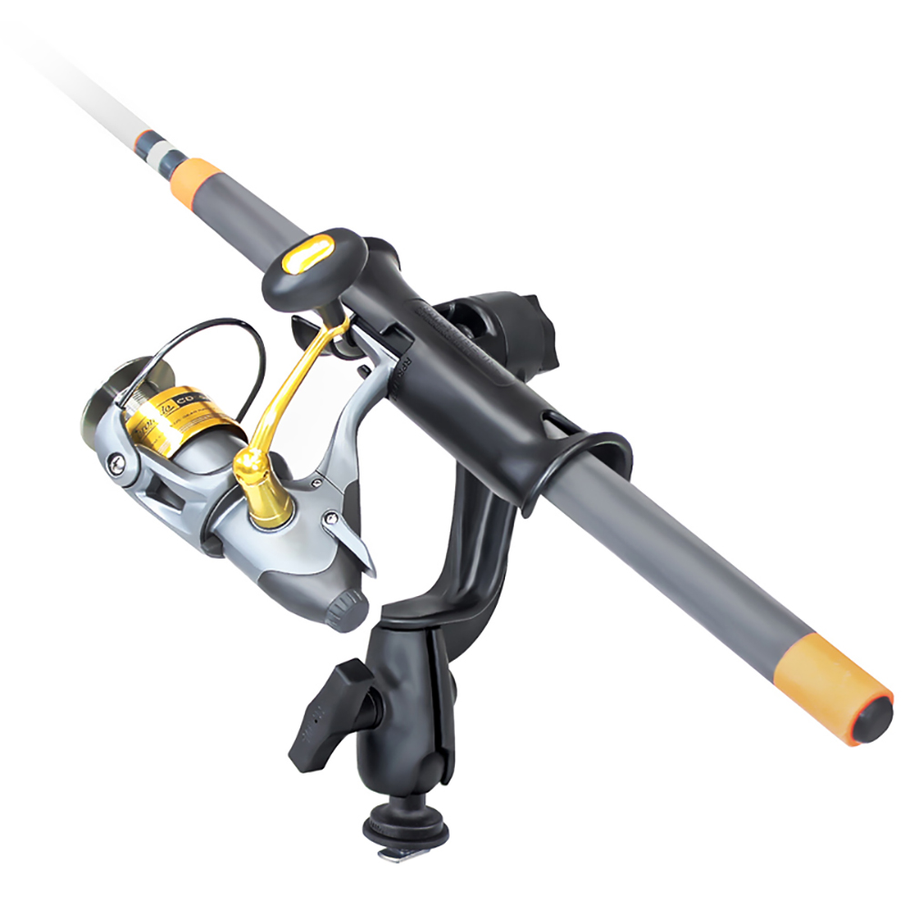 RAM Mount RAM Tube Jr.&trade; Fishing Rod Holder with RAM-ROD&reg; Revolution Ratchet/Socket System and Track Ball&trade; Base 2