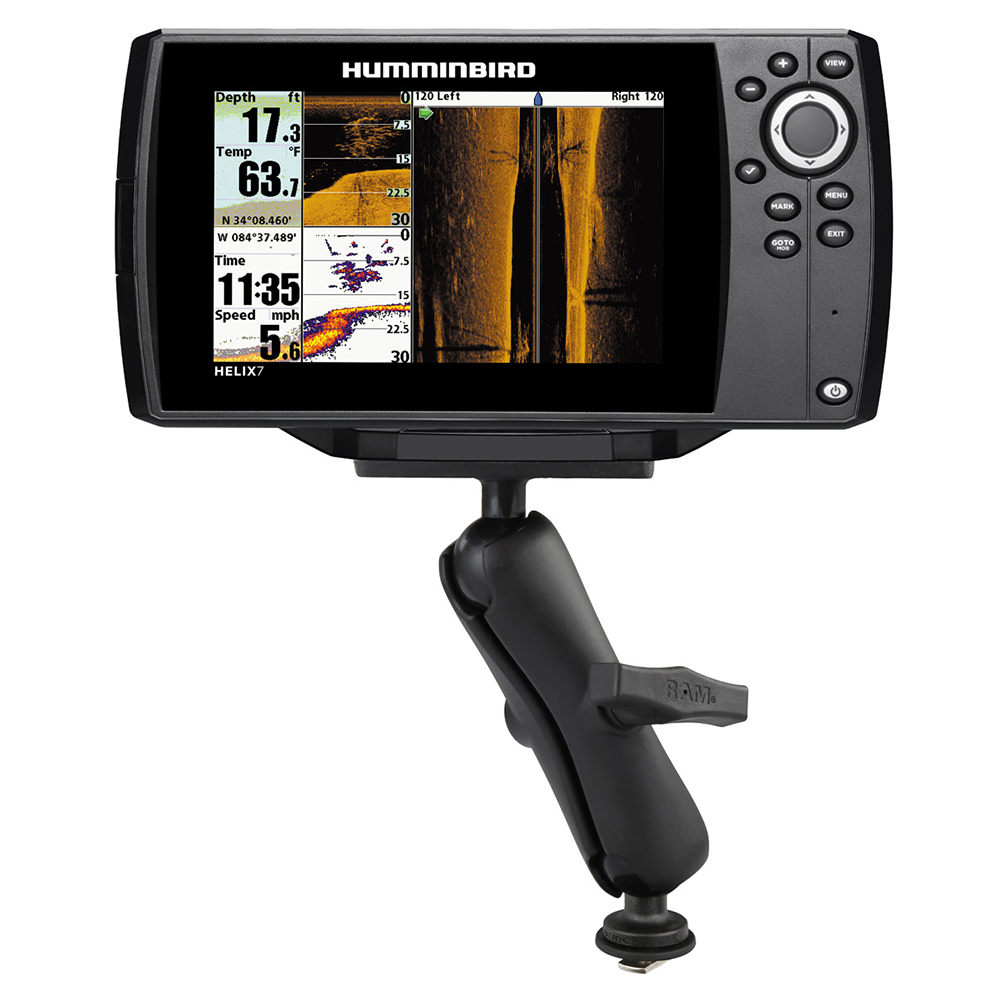 RAM Mount RAM 1.5" Ball Mount with Track Ball&trade; Base &amp; 2" x 4" Plate for the Humminbird Helix 7 ONLY 2