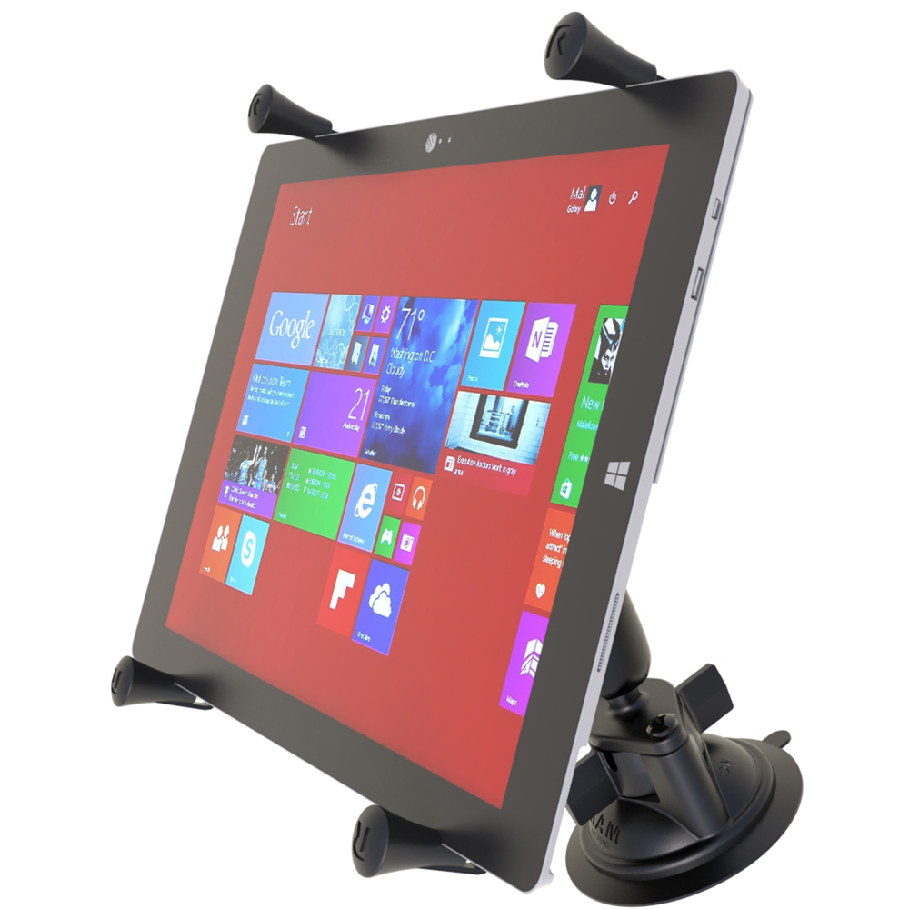 RAM Mount Twist-Lock&trade; Suction Cup Mount w/Universal X-Grip&reg; Cradle for 12" Large Tablets 2