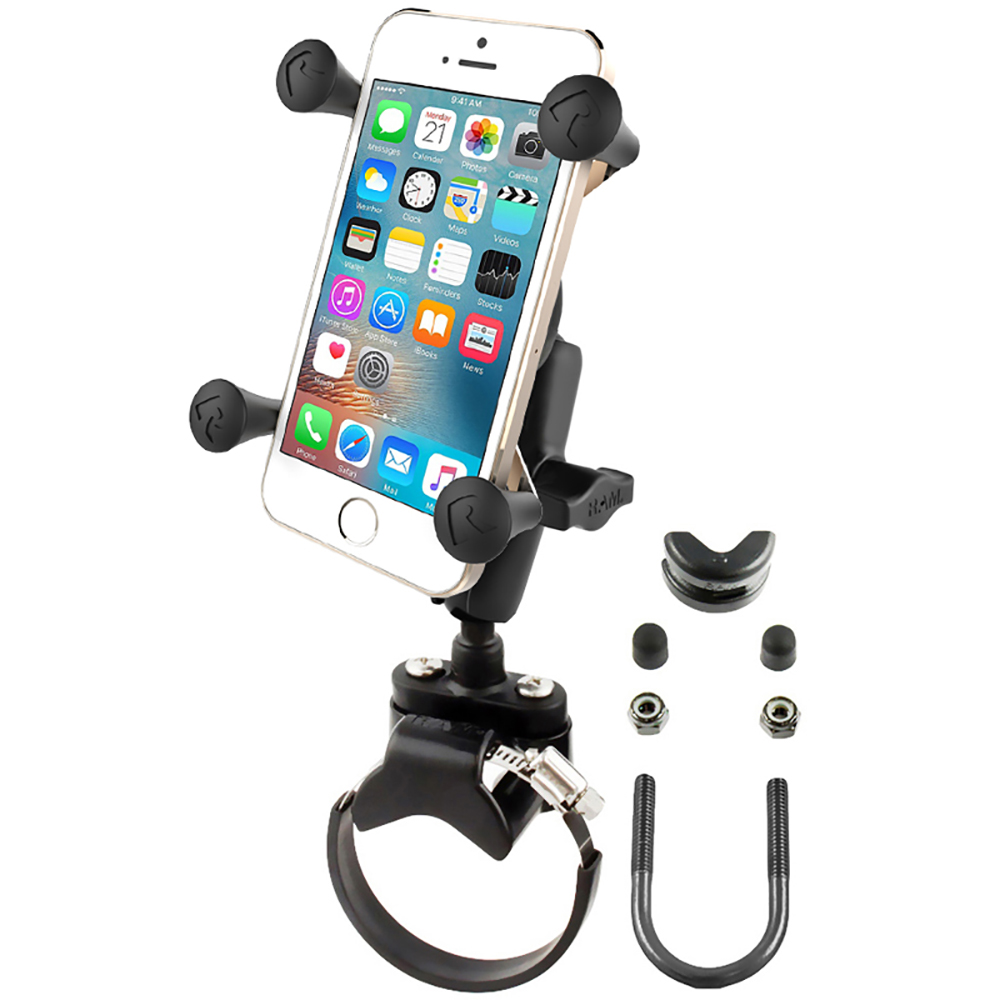 RAM Mount Strap Clamp, Roll Bar Mount w/Universal X-Grip&reg; Cell/iPhone Cradle 2