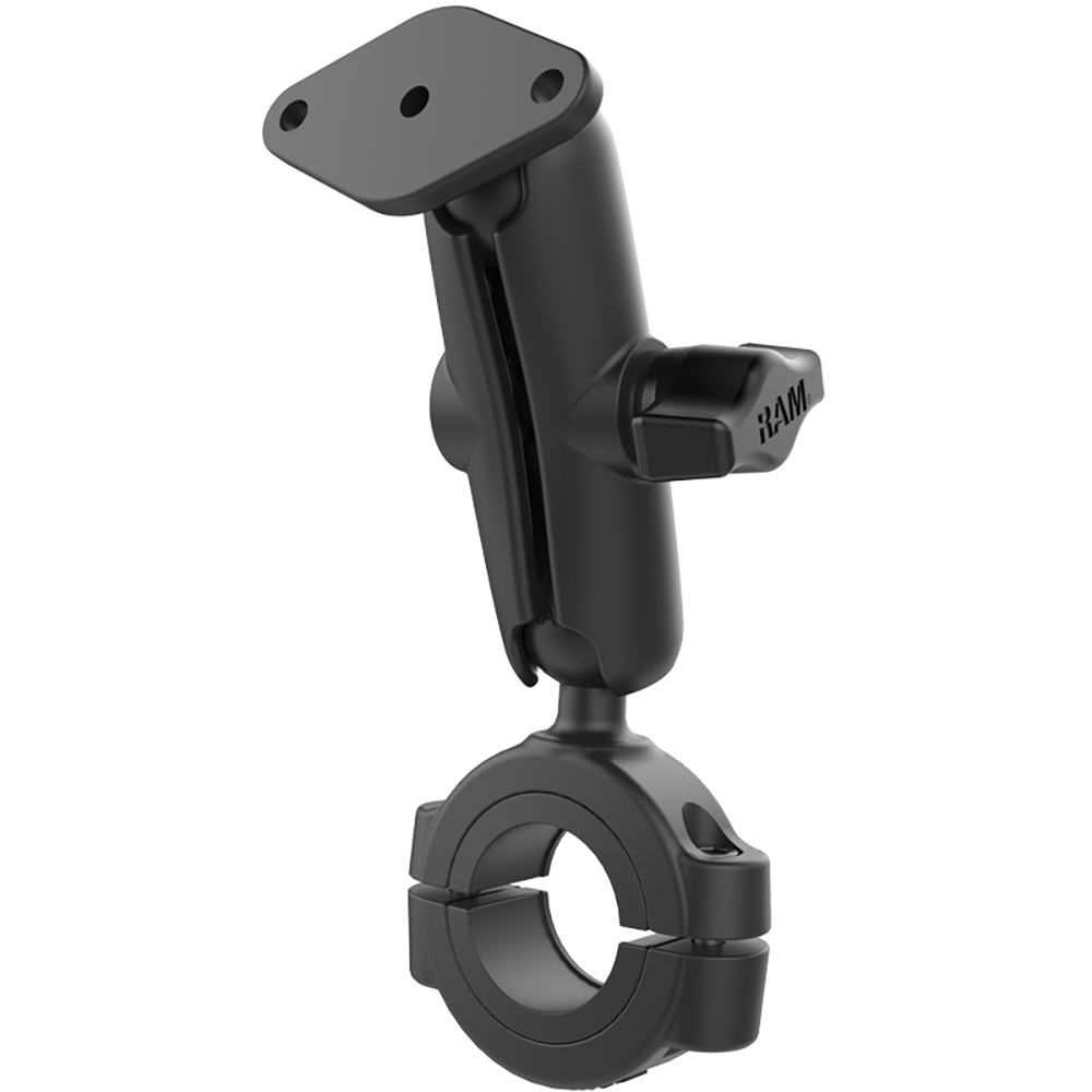 RAM Mount Torque&trade; 1-1/8" - 1-1/2" Diameter Handlebar/Rail Base w/1" Ball, Medium Arm &amp; Diamond Ball Plate 2