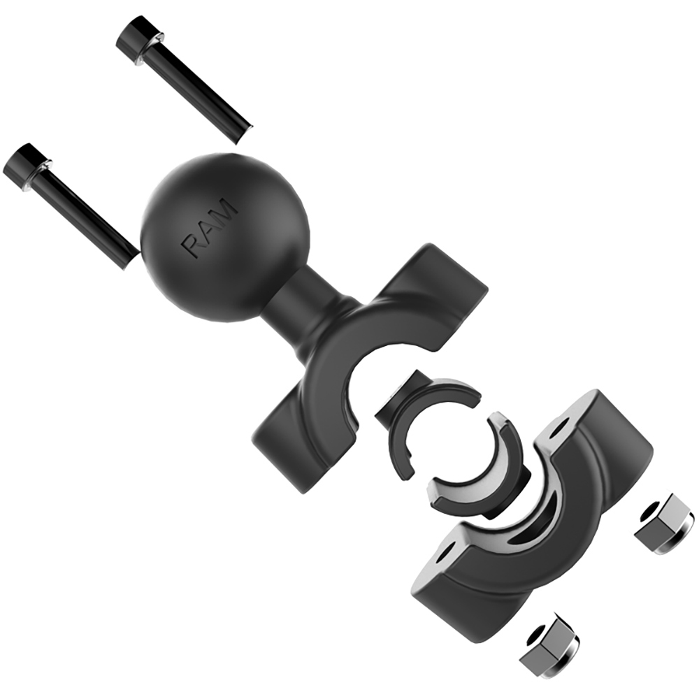 RAM Mount RAM&reg; Torque&trade; 3/8" - 5/8" Diameter Mini Rail Base with 1" Ball, Short Arm and X-Grip&reg; for Larger Phones 3