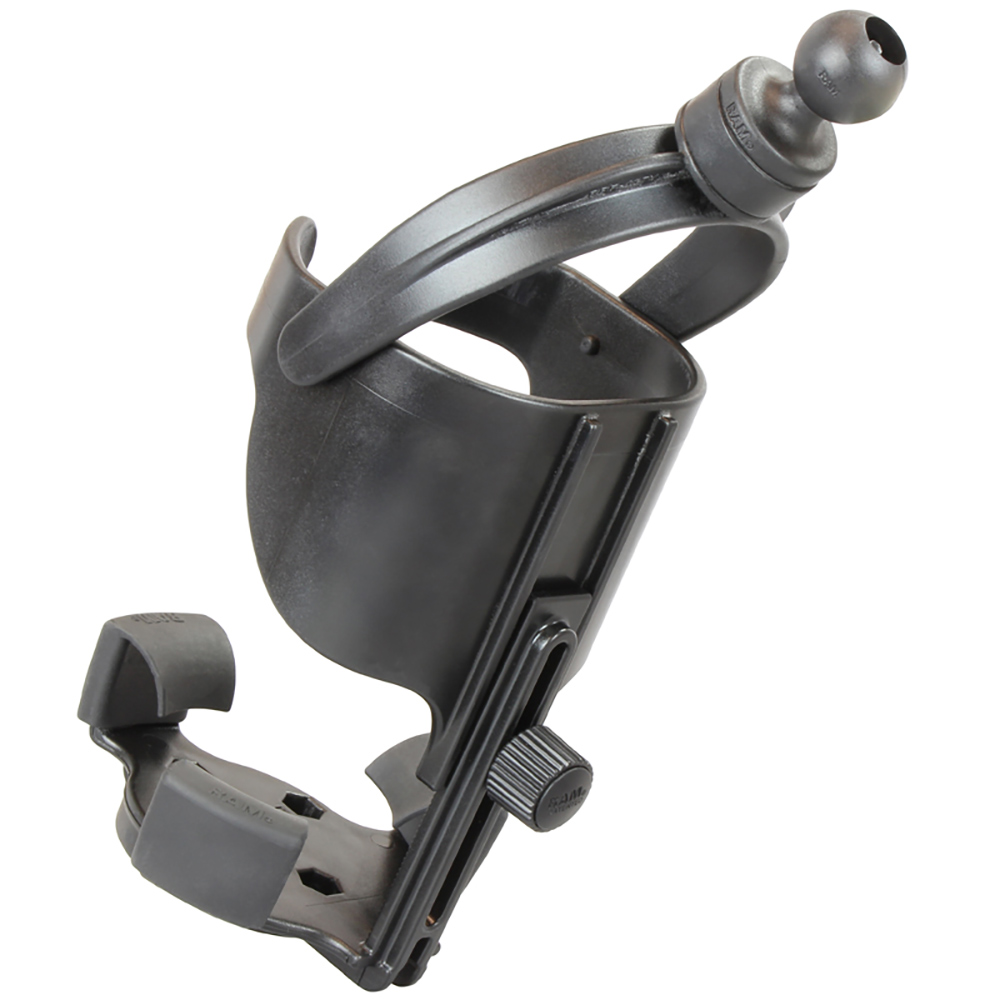RAM Mount RAM Level Cup&trade; XL with Torque&trade; 3/4" &ndash; 1" Diameter Rail Base and Short Arm 4