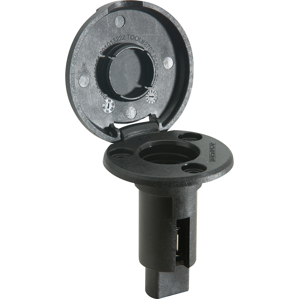 Attwood LightArmor Plug-In Base - 3 Pin - Black - Round