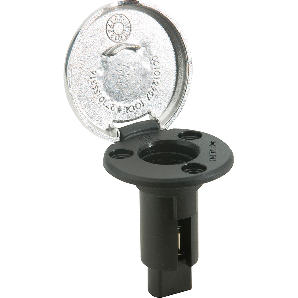 Attwood LightArmor Plug-In Base - 3 Pin - Stainless Steel - Round