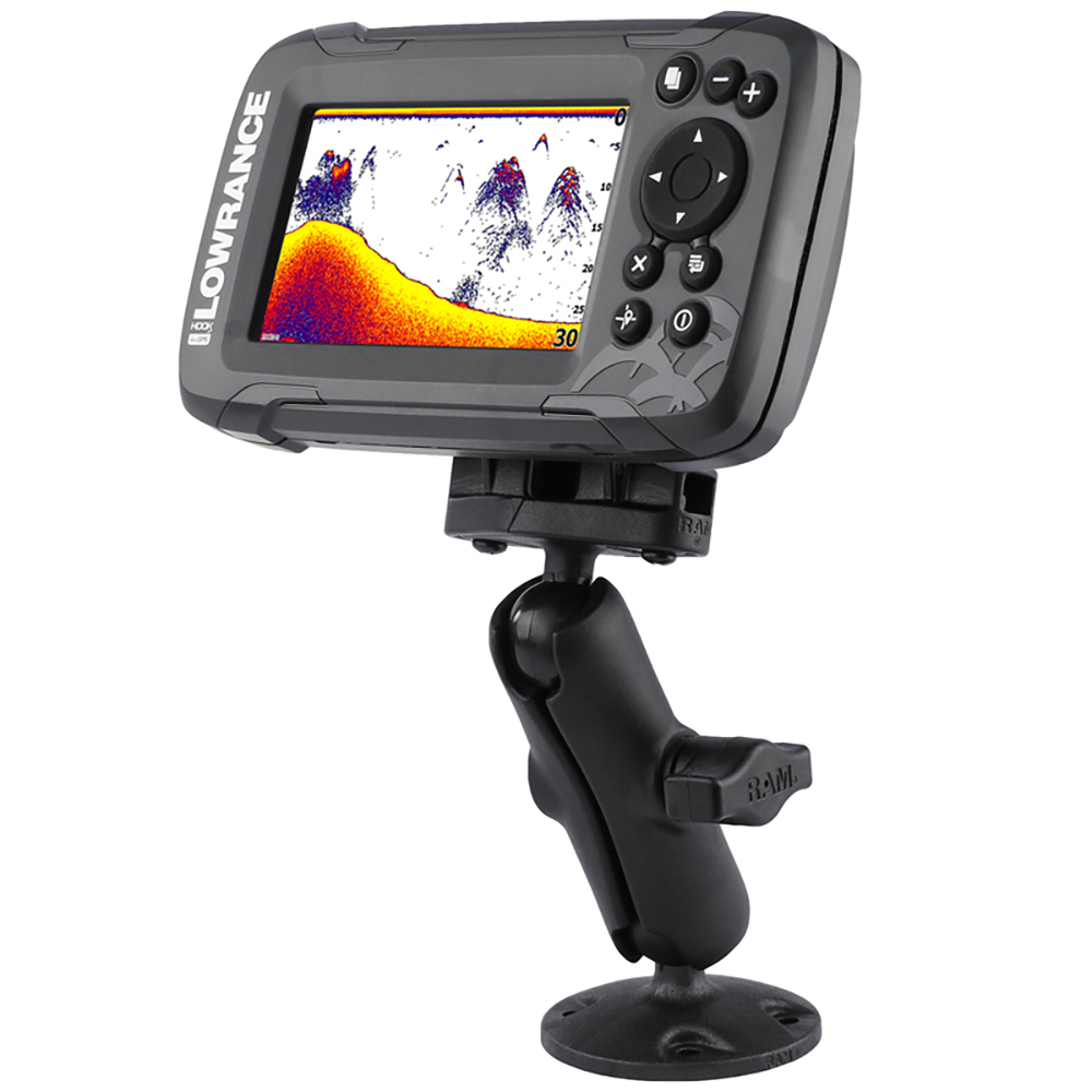RAM Mount B Size 1" Composite Fishfinder Mount for the Lowrance Hook2 Series 2