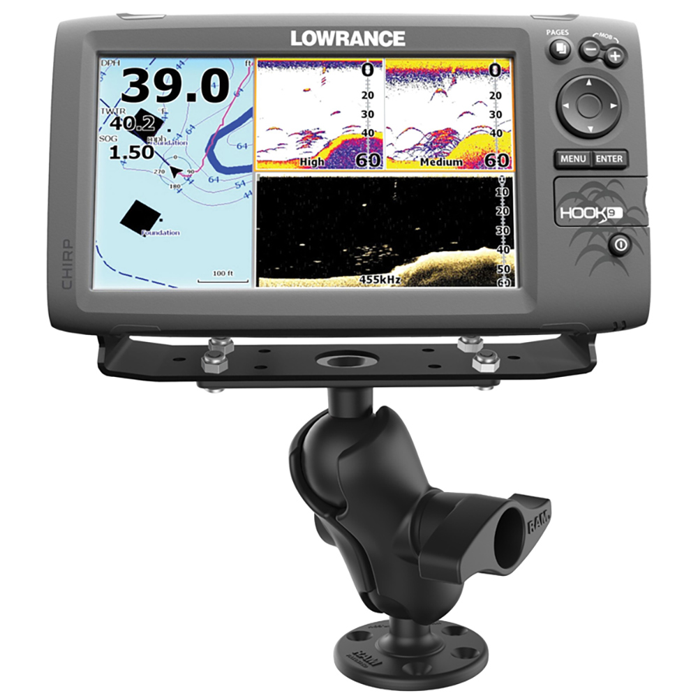 Ram Mount Universal D Size Ball Mount with Short Arm for 9"-12" Fishfinders and Chartplotters 2
