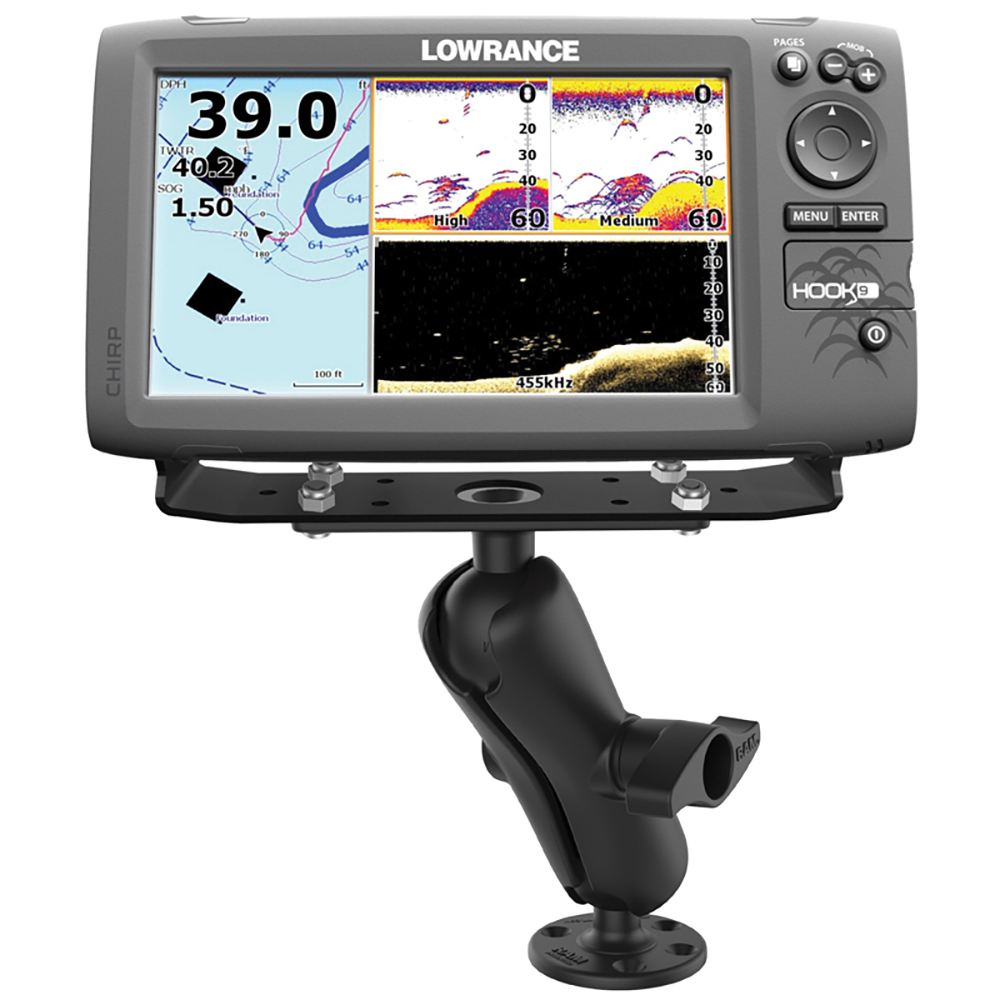Ram Mount Universal D Size Ball Mount for 9"-12" Fishfinders and Chartplotters 2