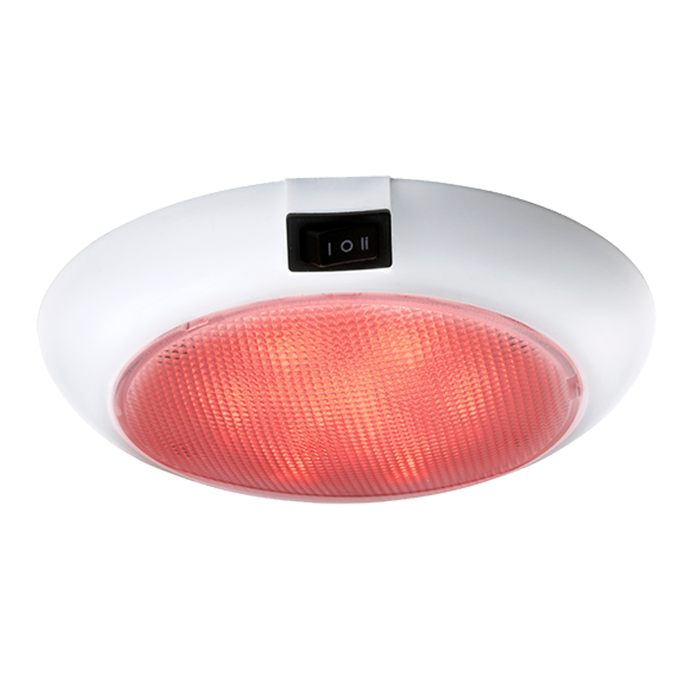 Aqua Signal Colombo LED Dome Light - Warm White/Red w/White Plastic Housing