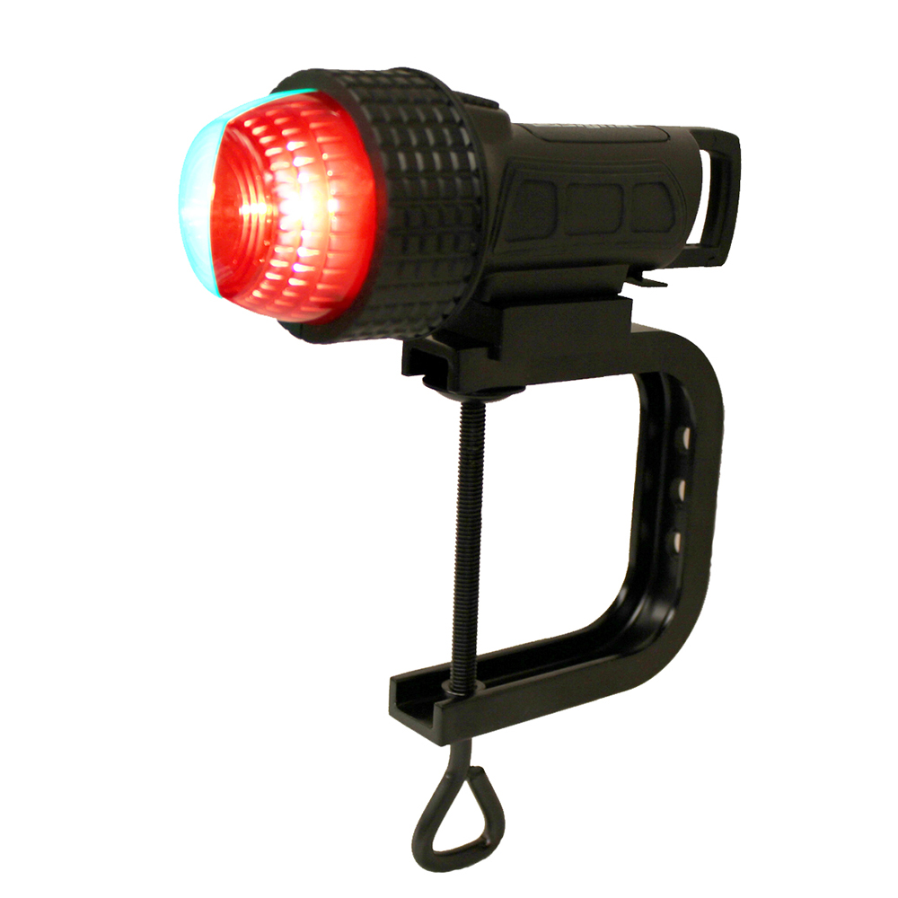 Aqua Signal Series 27 Compact LED Bi-Color Light w/Suction Cup, C-Clamp &amp; Inflatable Adapter
