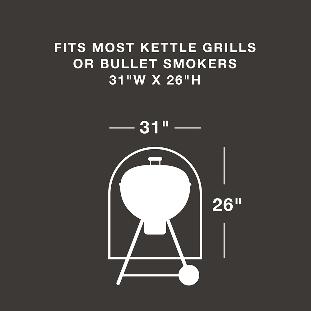 True Guard Kettle/Smoker Style 600 Denier Rip Stop Grill Cover