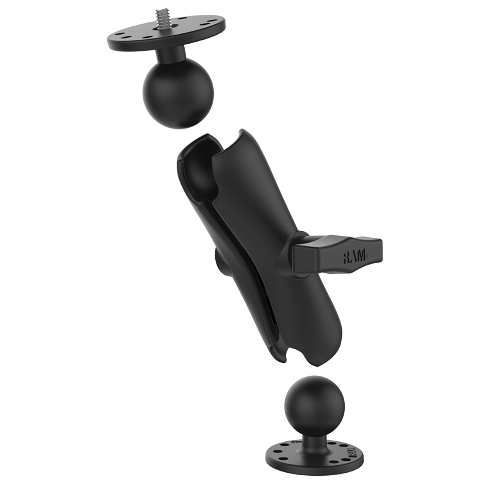 RAM Mount RAM&reg; Double Ball Mount w/1/4"-20 Male Thread - Medium Arm 2