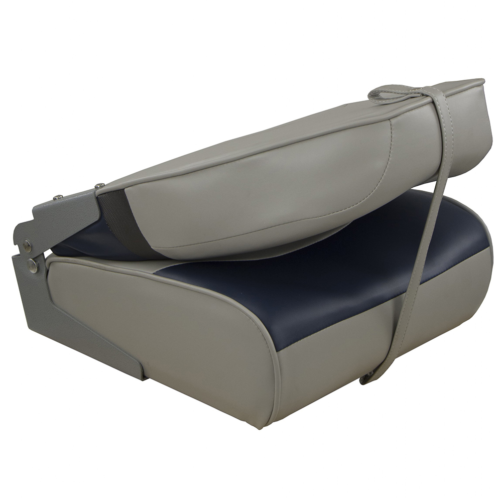 Springfield Premium Wave Folding Seat - Grey/Blue w/Meteor Stripe